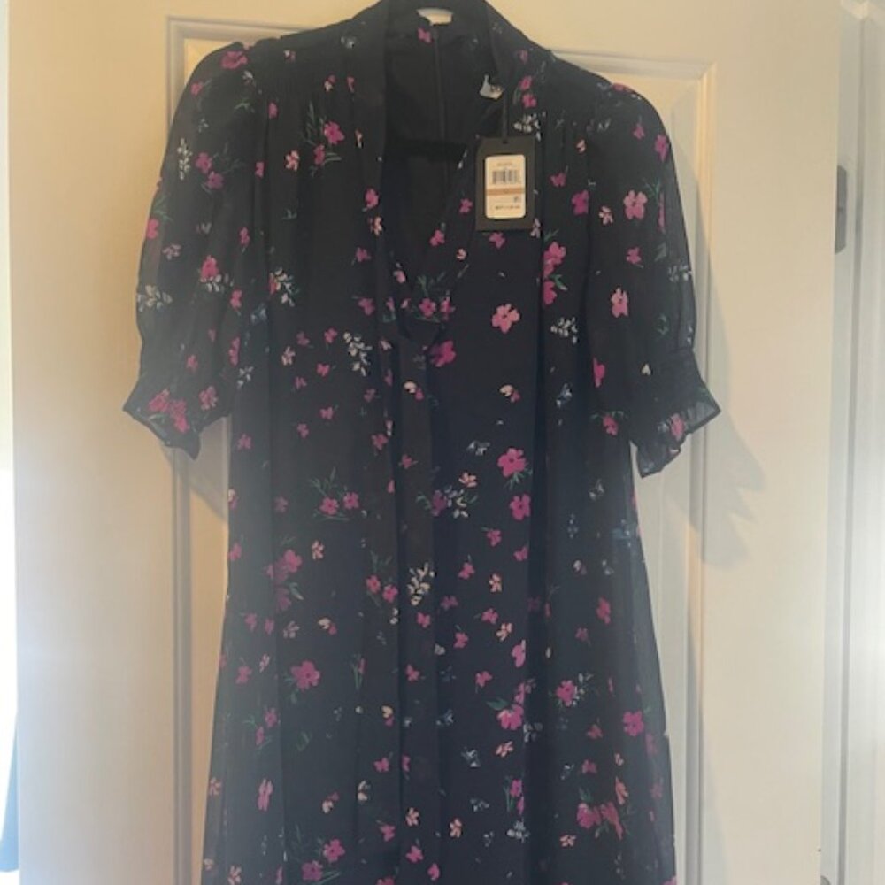 DKNY Navy Blue Summer Floral Dress